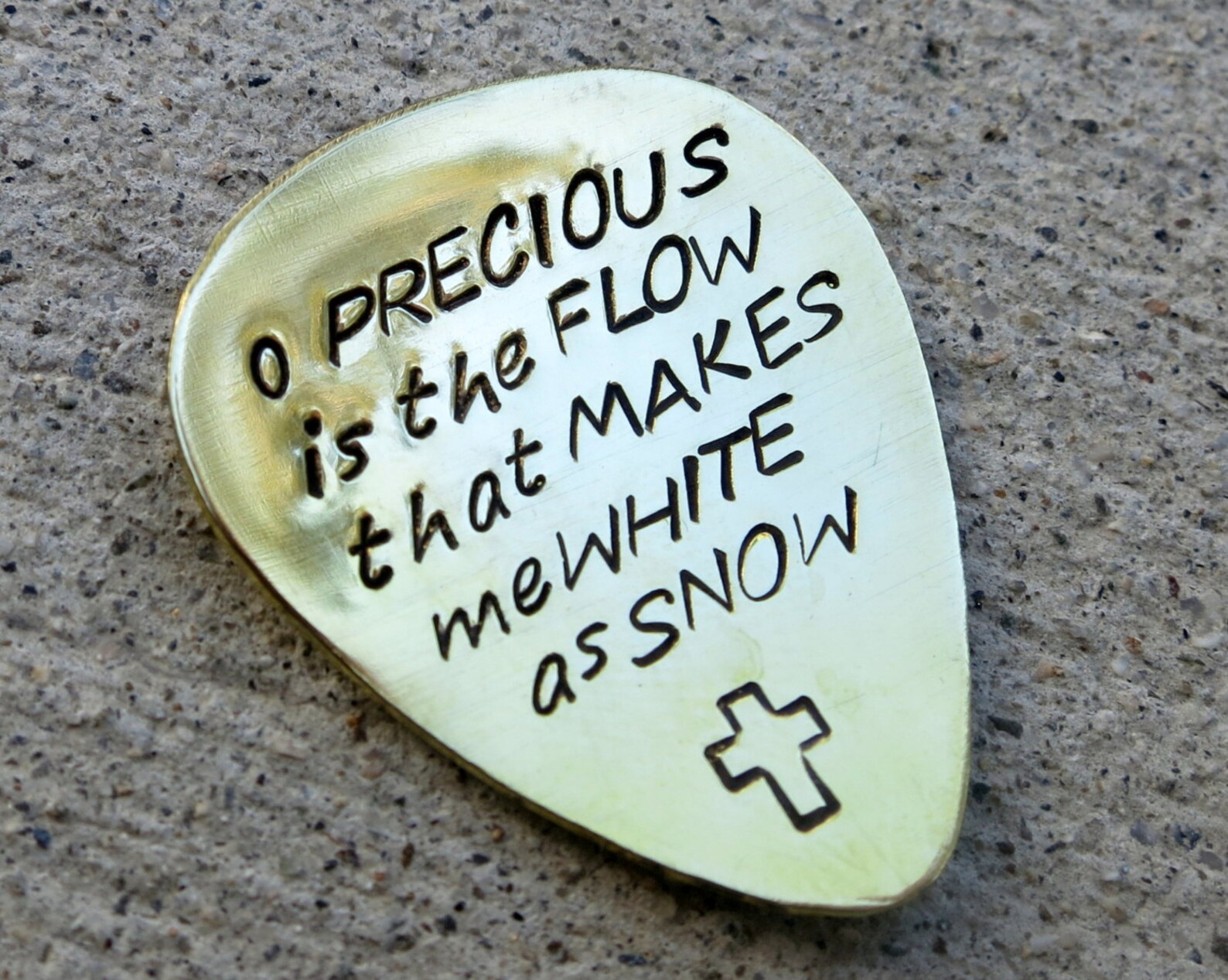 O precious flow Christian Hymn lyrics Guitar pick plus Etsy