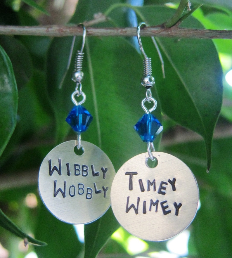 Dr Who Quote Wibbly Wobbly Timey Wimey Hand Stamped  Etsy