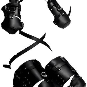 Strict Leather Pet Crawler Arm and Leg Set | Puppy Play Crawler Accessories | Leather Restraint Kit | Unique Gift for Her