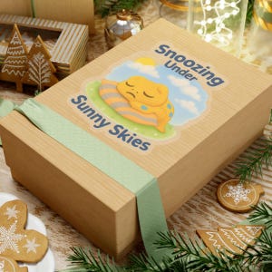 Snoozing Under Sunny Skies Stickers, Cute Stickers for Laptops, Child-Friendly Decor, Gift for Kids, Whimsical Home Office Decor