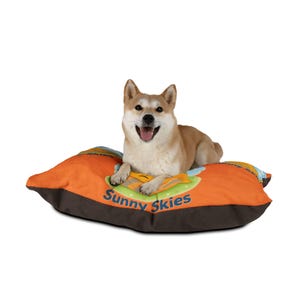 Cozy Orange Dog Bed - Washable Pet Bed for Small to Large Dogs - Personalized Dog Bed Gift - Puppy Bed - Dog Furniture - Crate Mat