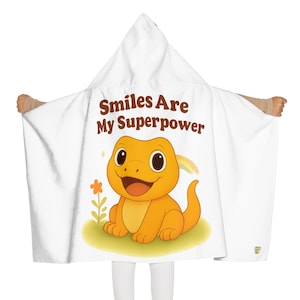 Dinosaur Hooded Towel: Soft Cotton Terry Lining, Vibrant Colors