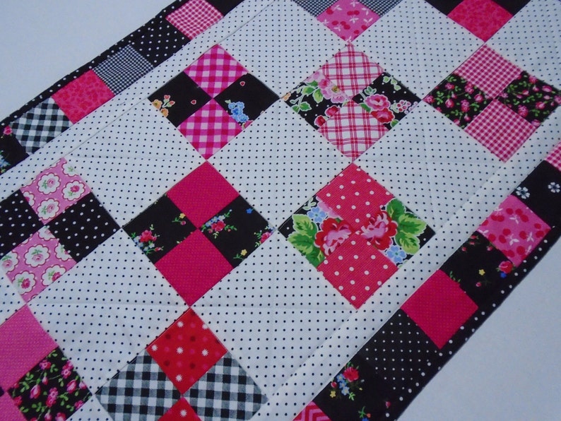 Quilted Table Runner Dresser Scarf Image 0