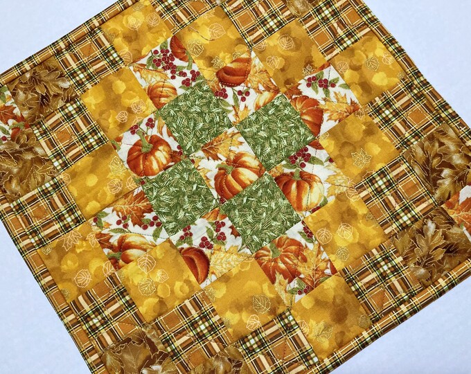 Elegant Fall Quilted Table Runner, Autumn Quilted Table Topper ...