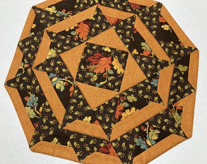 Elegant Fall Table Runner Hexagon Quilted Table Topper Etsy