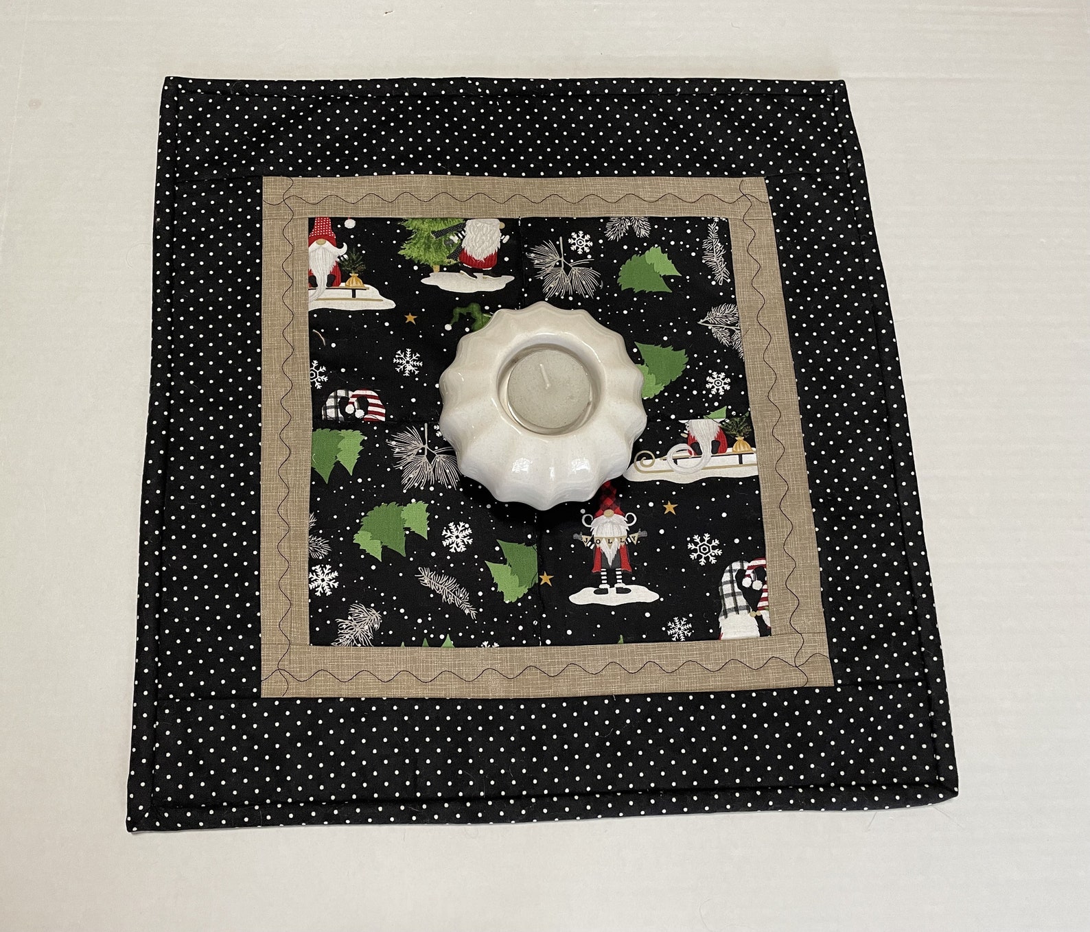 Gnome Fall Wishes Quilted Table Topper NCU0NNT1228