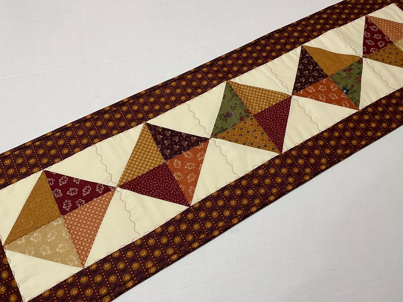 Primitive Quilted Table Runner Long Quilted Table Runner Etsy