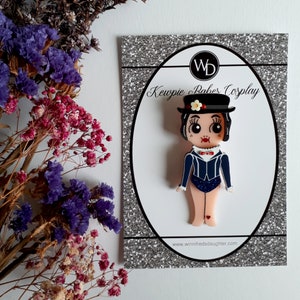 Limited Edition Miss Practical Nanny Kewpie Babe Cosplay Wearable Art Brooch by Winnifreds Daughter image 2