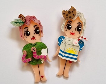 FULL RELEASE BUNDLE (May 2024) Kidcore Kewpie Babe Wearable Art Brooches by Winnifreds Daughter