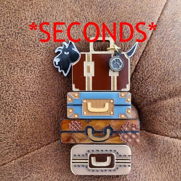 SECONDS GRADE The Travelling Scottie Wearable Art Brooch by Winnifreds Daughter