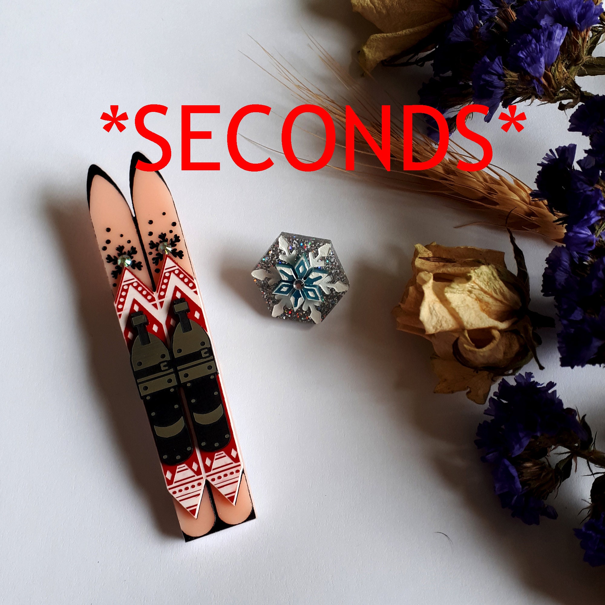 Vintage ski brooch - Etsy 日本