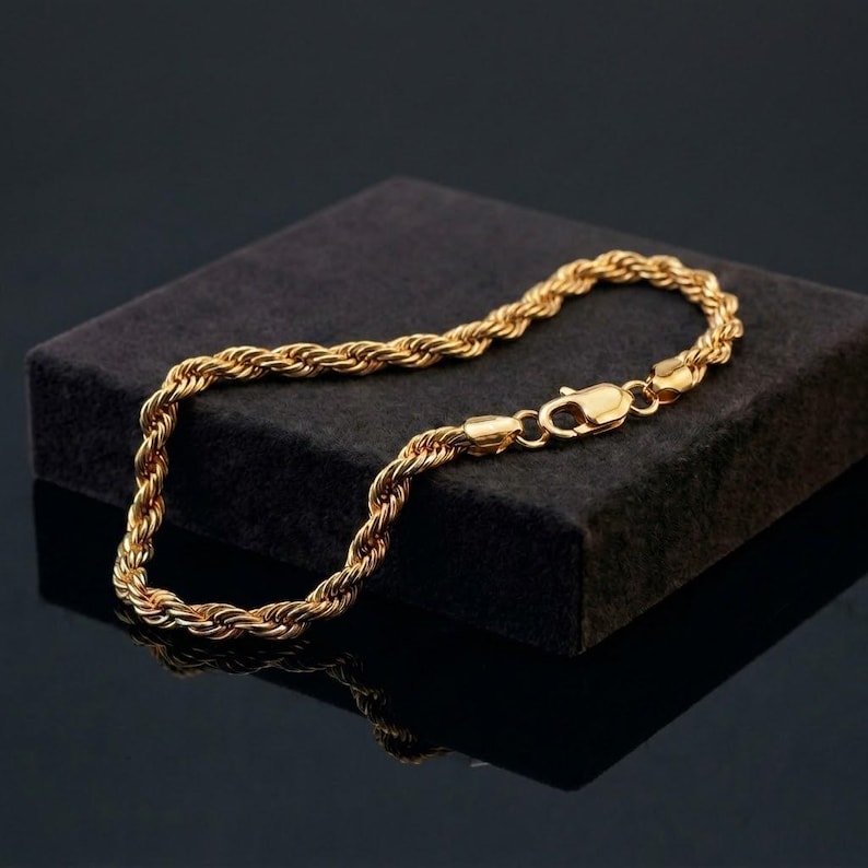 Textured Rope Chain 14K Italian Gold/silver Plated, 10mm Thick Rope Chain Necklace ...