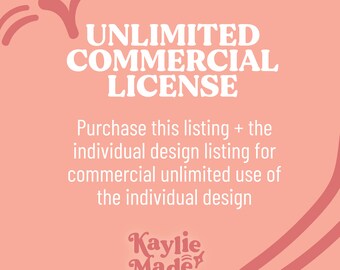 Unlimited Commercial License - Commercial Use Per Design