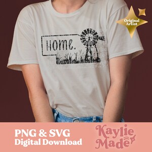 Outline of Nebraska with windmill and tall grasses. Home with heart in middle SVG PNG cut file: Ideal for tshirts, crafts, & decor for Nebraskans. Instant download for cricut, silhouette, engrave, shirts, sticker print, scrapbook, poster