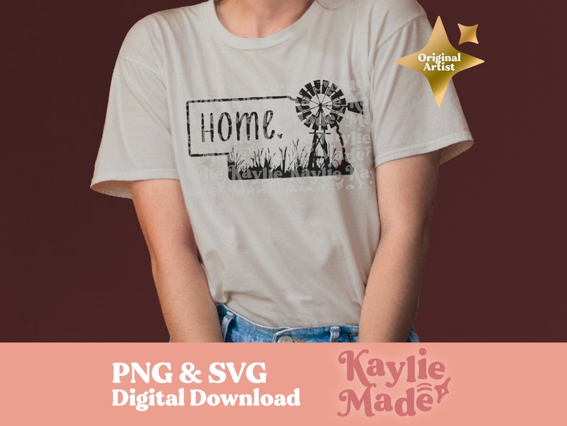 Outline of Nebraska with windmill and tall grasses. Home with heart in middle SVG PNG cut file: Ideal for tshirts, crafts, & decor for Nebraskans. Instant download for cricut, silhouette, engrave, shirts, sticker print, scrapbook, poster