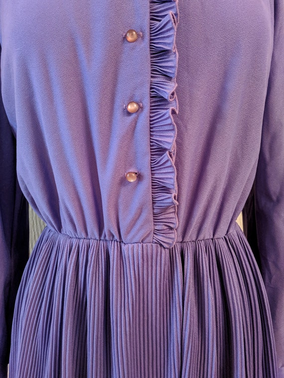 1970's Purple Haze Lilac Ruffle Dress