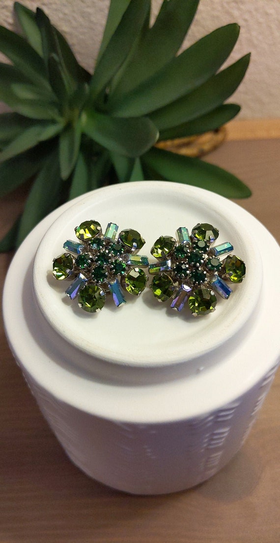 1950's/1960's Green Aurora Earrings