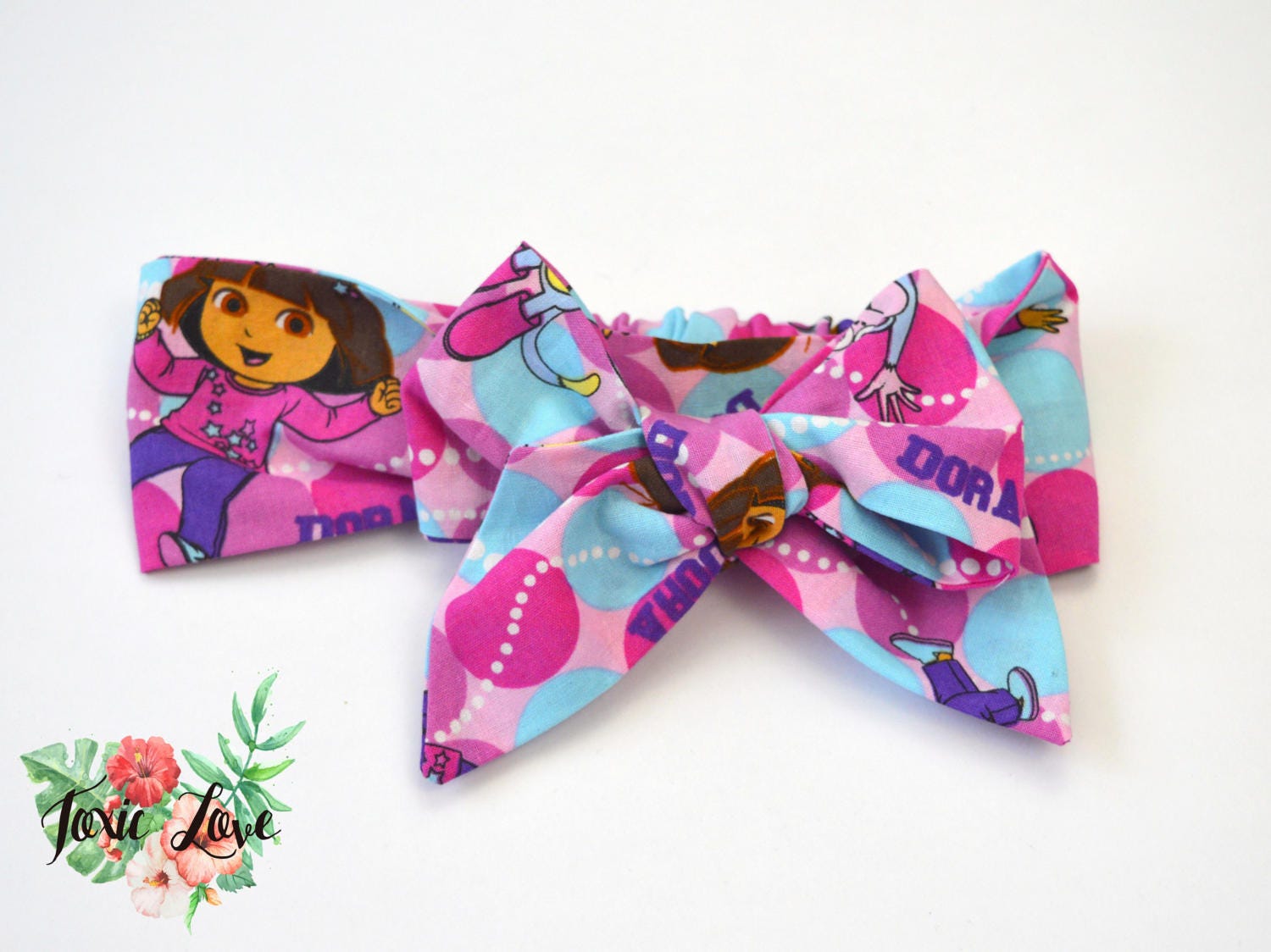 Dora The Explorer Bow Headband Sizes Newborn Adult Dora Etsy