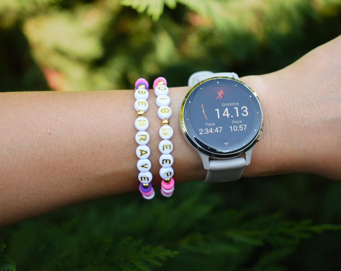 Mantra Bracelet for Runners Customizable