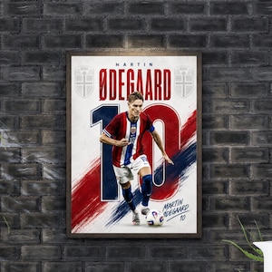 Martin Ødegaard World Cup Poster | Football Wall Art (Digital Download)