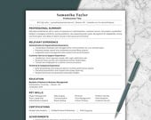 Functional Resume Canva Template | ATS Friendly One Page Resume CV | Professional Modern Simple Clean Resume Design