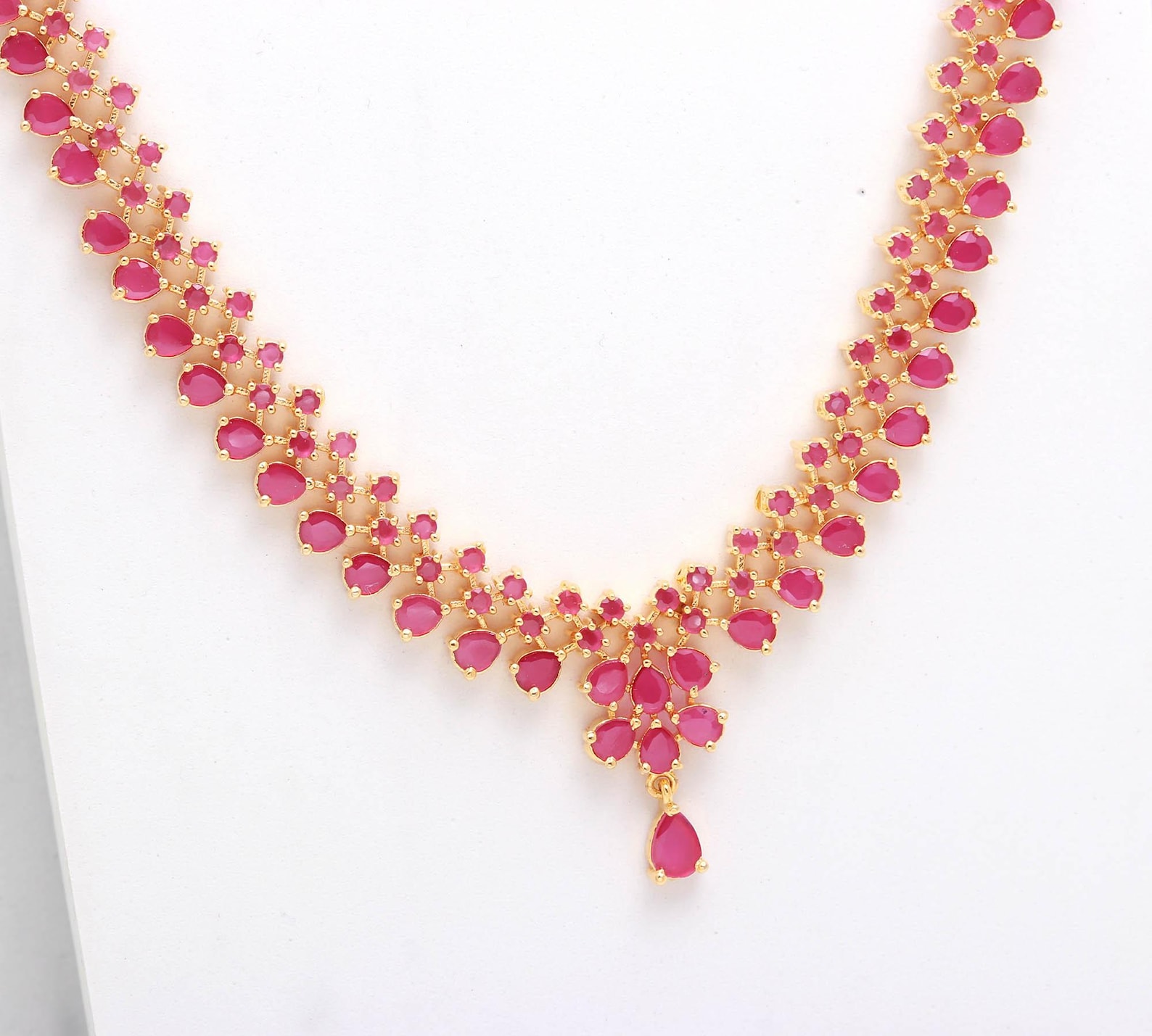 Ruby Collection Handcrafted Ruby Necklace Set: Gold-plated Bridal Jewelry - Etsy Canada