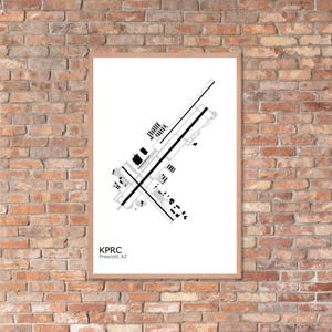 Custom Airport Poster – Minimalist Aviation Wall Art | Framed Print of Your Chosen Airport Diagram | Pilot Gift