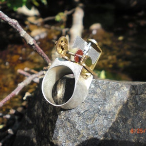 Clockwork Silver Movement Ring