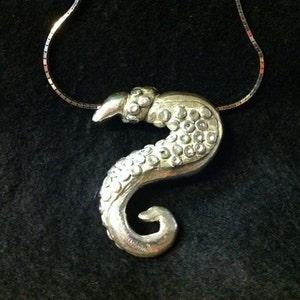 Kraken Silver Octopus Tentacle Pendant image 1