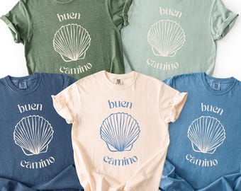 Buen Camino Seashell Group Shirt, Camino de Santiago Tee, Gift for Pilgrims, The Way of St James Shirt