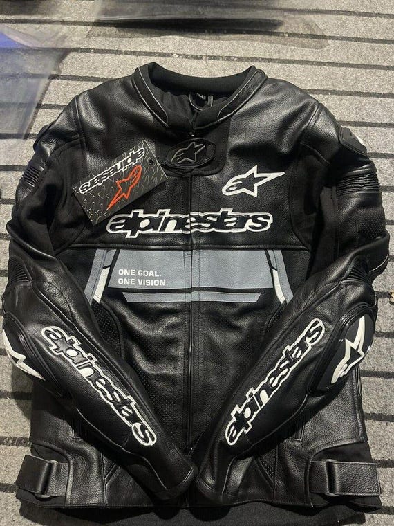Handgefertigte Motorradjacke aus Rindsleder: CE Armor Biker Racing