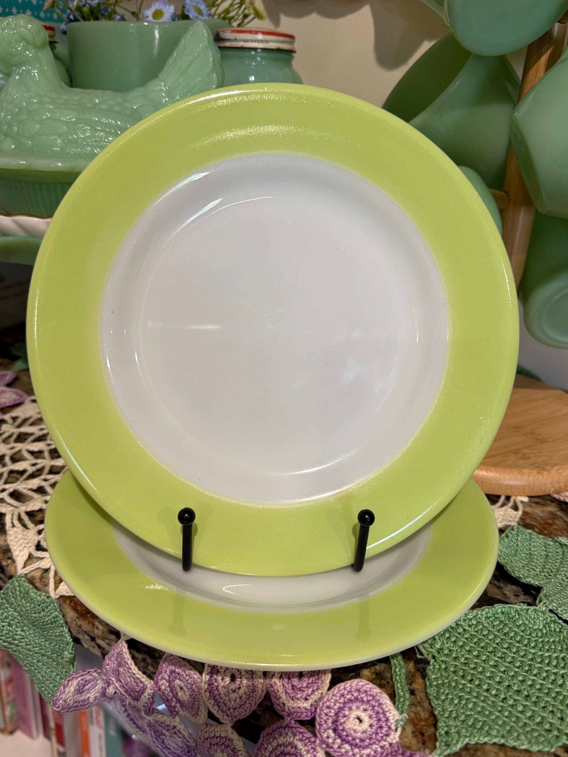 Green Pyrex Plates - Etsy