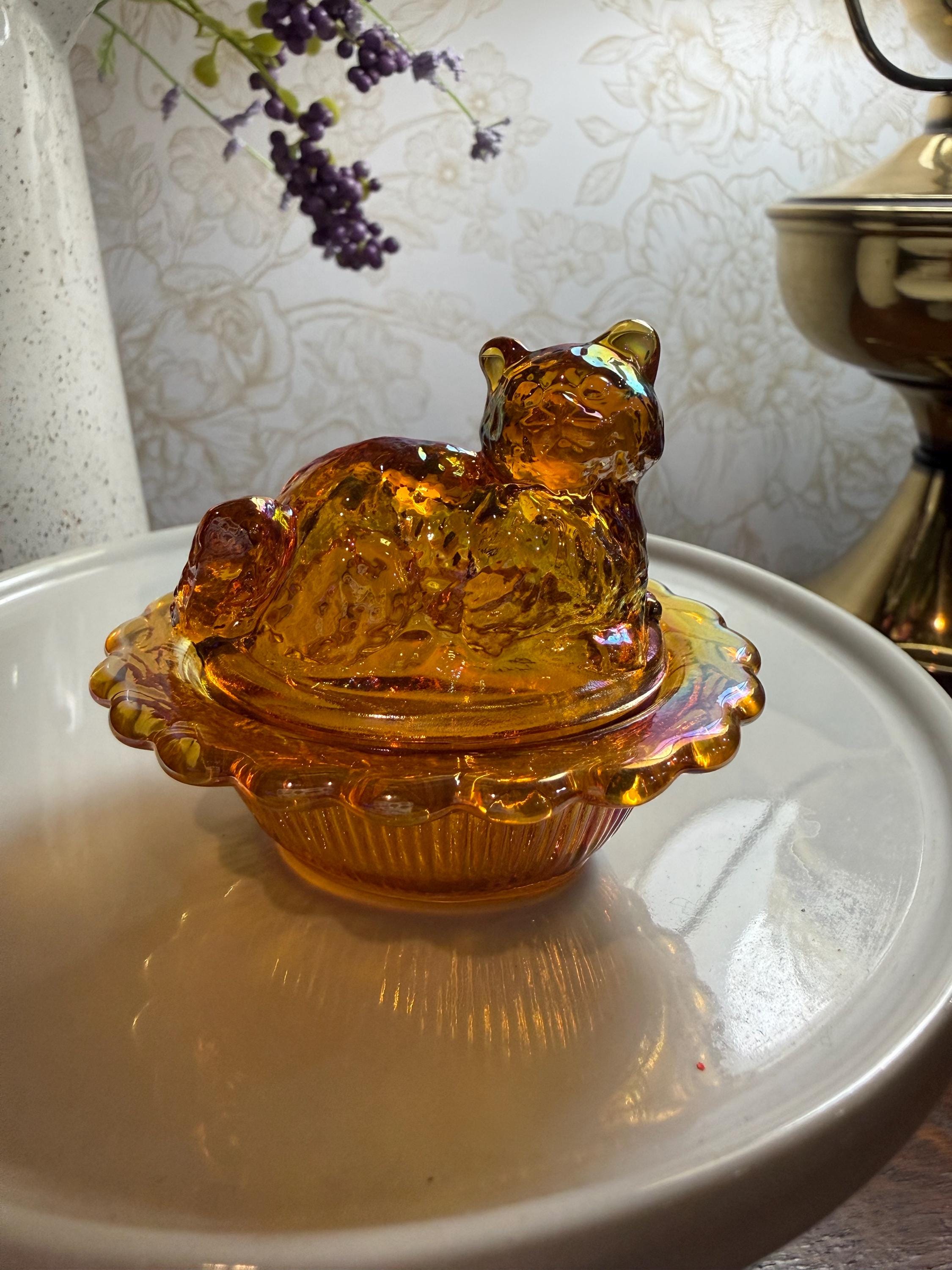 Cat on Nest Dish - Etsy