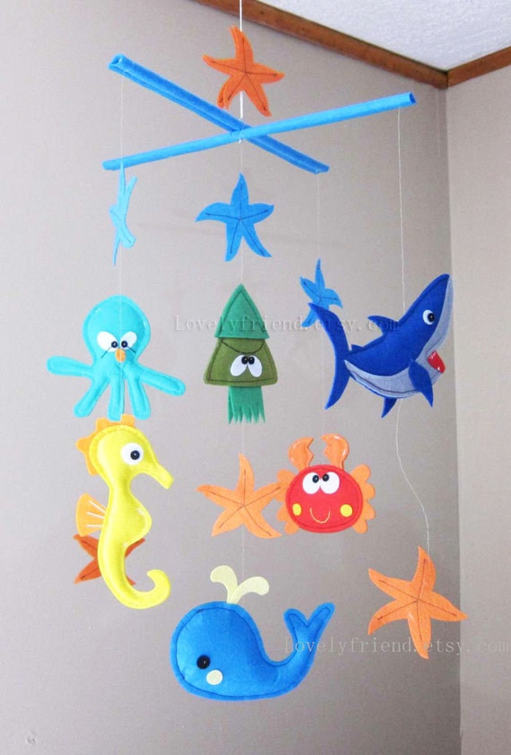 Items similar to Baby Mobile Starfish Crib Mobile "Happy Party