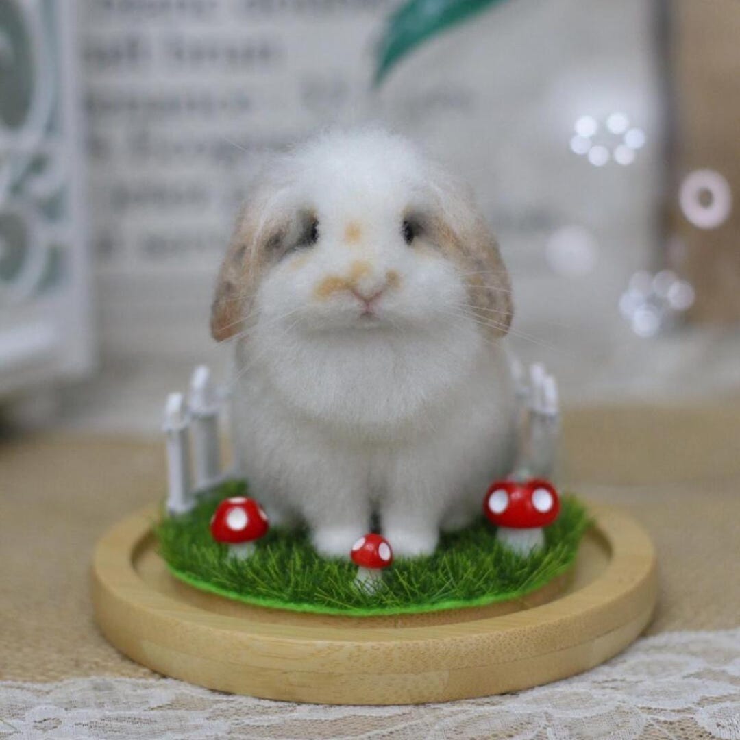 Mini Needle Felted Rabbit – Felt Animal Sculpture – Gift for Her - Etsy