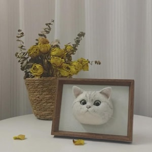 Halloween3D Wool Felt Pet Portrait | CUSTOM Wool Pet Portrait | Wool Dog / Cat Memorial Frame | Halloween | Pet Loss Gift|Christmas present