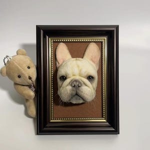 Halloween3D Wool Felt Pet Portrait | CUSTOM Wool Pet Portrait | Wool Dog / Cat Memorial Frame | Halloween | Pet Loss Gift|Christmas present