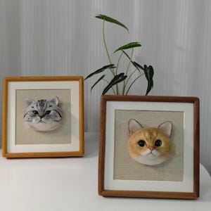 Halloween3D Wool Felt Pet Portrait | CUSTOM Wool Pet Portrait | Wool Dog / Cat Memorial Frame | Halloween | Pet Loss Gift|Christmas present