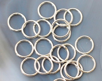 Sterling Silver Jump Rings, Round & Oval, Jewelry Connectors 3-7mm (20pcs)