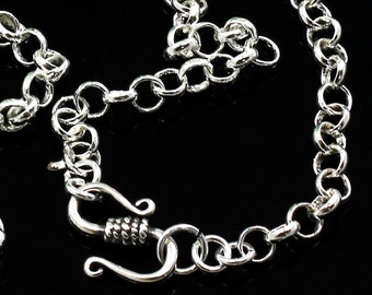 925 Sterling Silver Rolo Chain  Soldered Bracelet Necklace Belcher 3mm 4mm 5mm 7"-36" Silver Chain Chokers S Clasp 925 Stamped