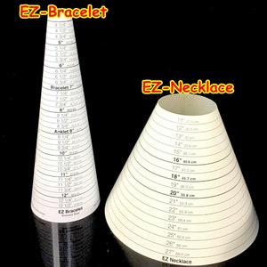 EZ Bracelet Sizer Gauge Travel Size(For 4"-12.5") & EZ Necklace Sizer(For 11"-27") | Make Bracelets, Make Necklace | USA Seller
