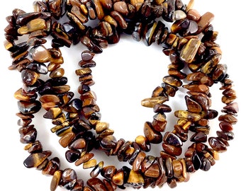 yellow tiger eye chip beads natural gemstone chip beads chip beads 4x8mm irregular pebble nugget chips beads tiger eye tiger eye chips
