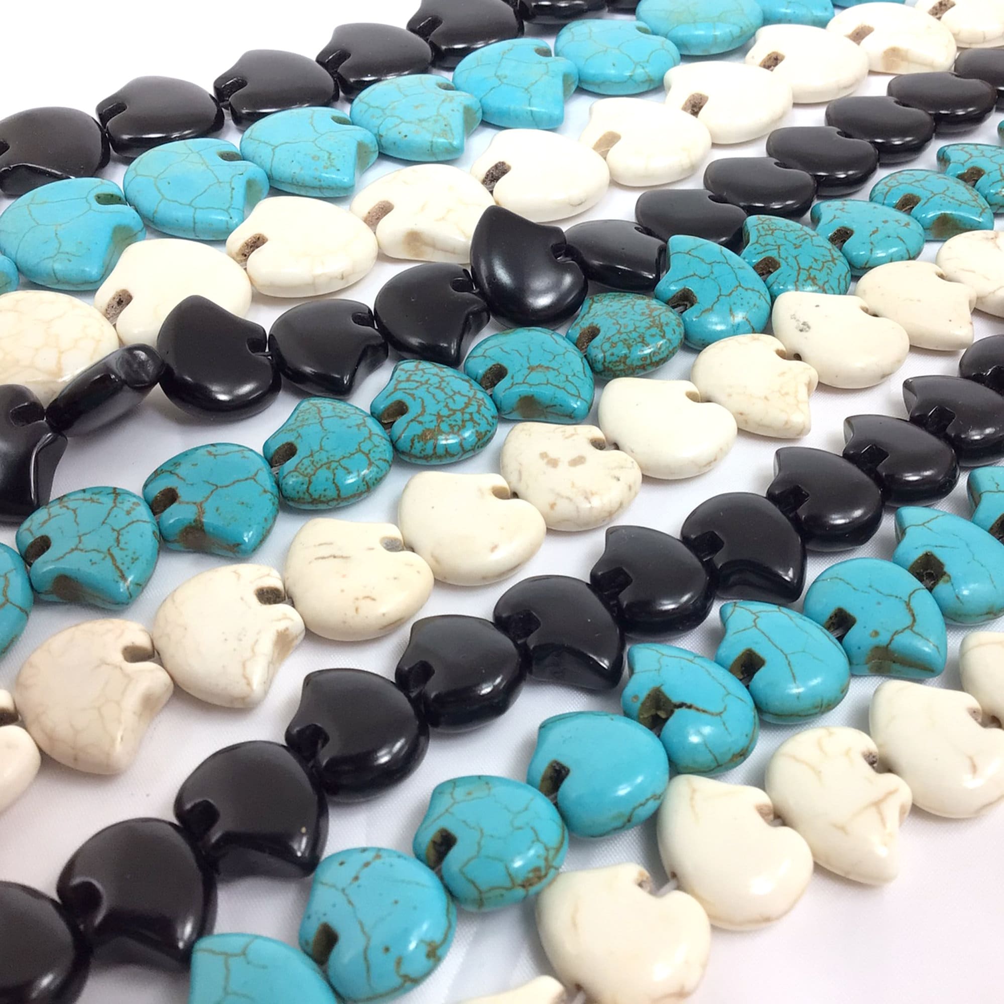 Magnesite Turquoise Bear Beads, Southwestern Zuni Style, Blue