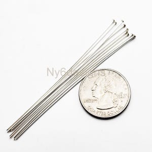 3&quot;  Sterling Silver 21 Gauge  Headpin Headpin Jewelry Findings 10pcs Craft Beading Beaded Supplies