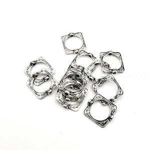Silver Pewter Square Spacer Beads 12pcs 14x14mm – Metal Spacers for Jewelry Making, DIY Bracelets, Necklaces, Beading Supplies