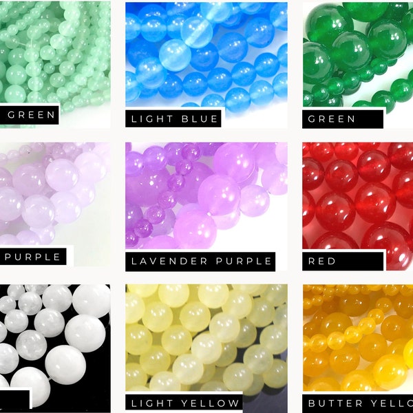 African Turquoise, Jasper, Dyed, Smooth Round Beads In Sizes 4mm, 6mm, 8mm & 10mm. Priced Per Strand - Foto 10