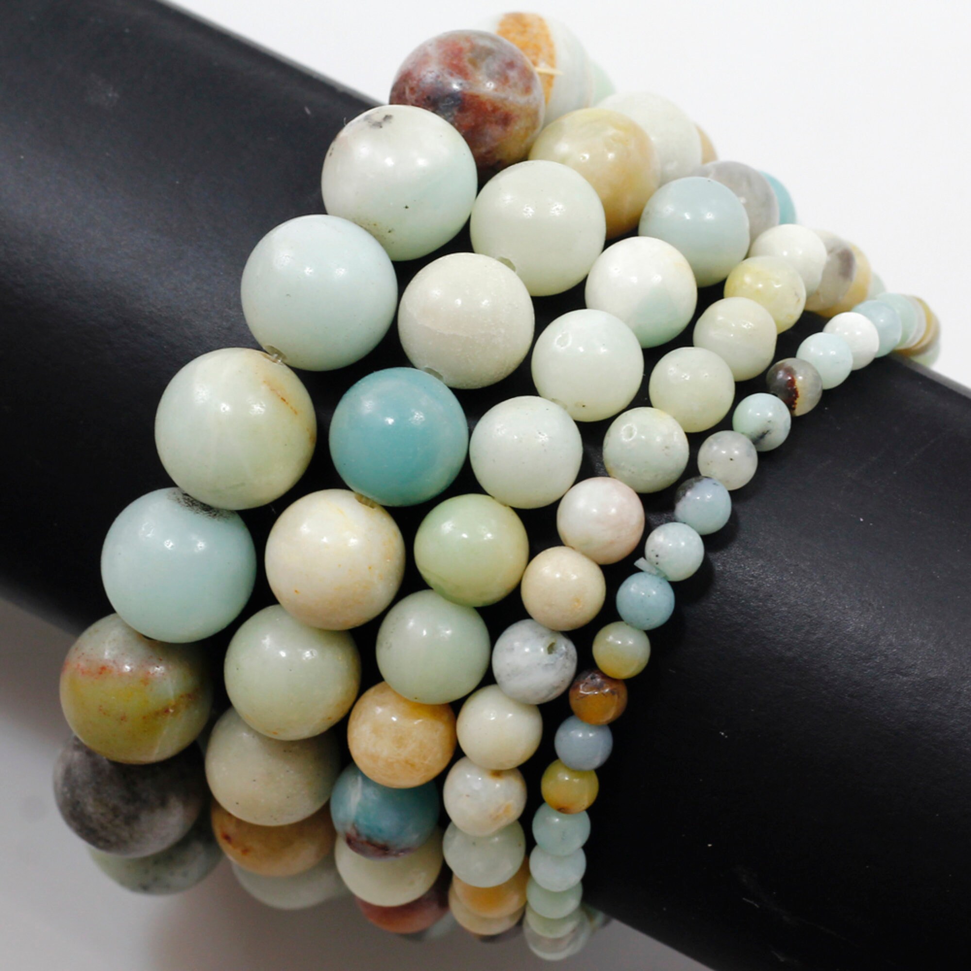 Handmade Natural Gemstone Round Beads Stretch Bracelet 4mm 6mm 8mm 10mm Handmade Natural Gemstone Round Beads Stretch Bracelet 4mm 6mm 8mm 10mm