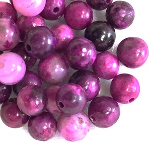 Purple Sugilite Crystal Stone Round Beads Natural Gemstone Smooth Loose Bead 4mm 6mm 8mm 10mm 12mm Sold by PCS 10 20 50 100 Wholesale Bulk