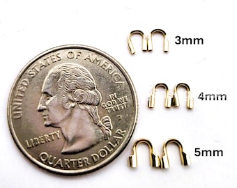 14K Gold Filled Wire Guards, Jewelry Making (20pcs) 3mm, 4mm, 5mm