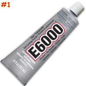 E6000 Glue for Druzy Making Craft Supplies, E6000 Nozzle Permanent Adhesive for Earring Jewelry and Craft Adhesive, Clear, Craft Glue one oz